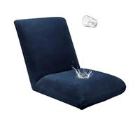 NICEEC Spandex Floor Chair Cover with Envelope Closure Stretchy Tatami Seat Slipcover Water-Repellent Dust-Proof Folding Floor Sofa Protector for Living Room Gaming Meditating Reading-Navy Blue