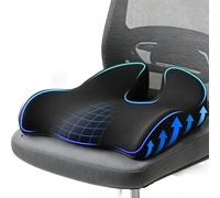 Niceeday U-Shaped Ergonomic Seat Cushion, Memory Foam Lorry Seat Cushion, Breathable Washable Non Slip Chair Pad for Coccyx & Hip Pressure Relief, for Office, Car, Truck, Wheelchair, Gaming Chair