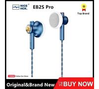 NiceHCK EB2S PRO HIFI Wired Microphone Earphone 15.4mm Dynamic Unit Earbud Bass Headset With Silver Plated OCC Mixed Cable IEM 4.4IEM to 3.5Adapter
