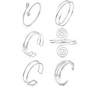 NICEIGHT 6Pcs Upper Arm Cuff Chunky Cuff Bracelets for Women Minimalist Coil Wire Arm Cuff Jewelry Open Wide Statement Bangle Bracelets Gold Sliver Cuff Bracelets Set, gold plated brass, no gemstone