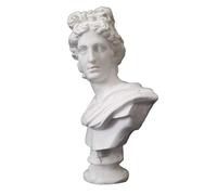 Nicejoy Classic Greek God of Sun and Poetry Apollo Head Bust Statue Roman Sculpture Figurine 2.8 Inch Colorful