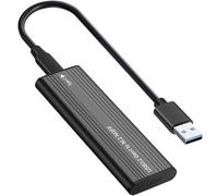 NICEKEY M.2 SSD Enclosure, USB 3.2 Gen 1 5Gbps, Aluminum SATA SSD Enclosure for NGFF SATA Based B-Key/(B+M) Key SSD, Solid State Drive External Case (Black)