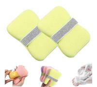 Nicelifehack Double-Sided Bath Foaming Bag,2 in 1 Bathroom Soap Sponge Bath Sponges,Quick Lather & Reusable Mesh for Men & Women (2pcs*Soft-Green)