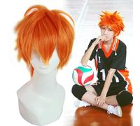 NiceLisa Anime Wig Haikyu Shoyo Hinata Ichigo Orange Short Heat Resistant Cosplay Costume Wig Halloween Party Wigs
