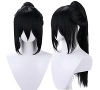 NiceLisa Black Long Women's Cosplay Wig Clip on Ponytail Ayano Aishi Mina Ashiro Synthetic Wig