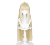NiceLisa Blonde 80cm Straight Long Halloween Women Girl's Anime Cosplay Costume Wigs