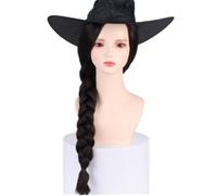 NiceLisa Braided Brown Wicked Witch Wigs, Long Braided Evil Witch Wizard Cosplay Wigs for Women (Without Hat)
