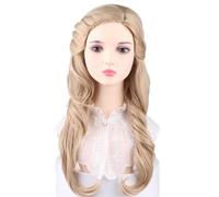NiceLisa Good Witch Platinum Blonde Wicked Wig Long Wavy Curly Wizard Princess Halloween Costume Wigs