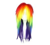 NiceLisa Halloween Party Cosplay Wig Colorful Rainbow Hair My little Pony Anime Comic Costume Wig