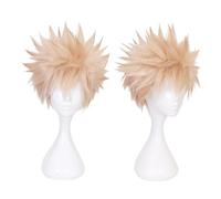 NiceLisa Katsuki Bakugou My Hero Academia Short Spiky Fluffy Light Blonde Anime Hero Cosplay Costume Party Wigs