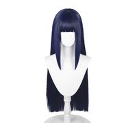 NiceLisa Navy Blue 80cm Straight Long Halloween Women Girl's Anime Cosplay Costume Wigs