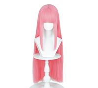 NiceLisa Pink 80cm Straight Long Halloween Women Girl's Anime Cosplay Costume Wigs