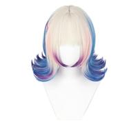 NiceLisa Sinclair Flipped Out Female Werewolf Wig Wednesday Cosplay Costume Wigs Blonde Blue Pink + 2 Hairpins
