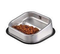 Nicelock Stainless Steel Dog Bowl, Slanted Dog Bowls, Tilted Angle Bulldog Feeder, Non-Slip & Non-Spill & Premium Material & Easier to Eat, for Flat-Faced Dog Breeds or Cats