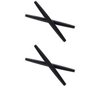 NicelyFit 2 Pairs Socks Earsocks Compatible with Oakley Glass Frame OX3107 OX3093 OX5050 OX5072 OO4020 OO4036 OO6006 etc., Black, 61mm