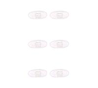 NicelyFit Clear Silicon Rubber Nose Pads for Oakley Glass Frames OX5079 OX5038 OX5066 OX5088 OX3102 OX5040 OX5042 etc, Clear - 3 Pairs, 13mm x 7mm