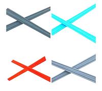 NicelyFit Replacement Temple Ear Socks for Oakley Crosslink Pitch OX8037 OX8041 OX8111 OX3226 Eye Glass Frame, Pack of 4 - Black Grey Blue Red, 75 mm