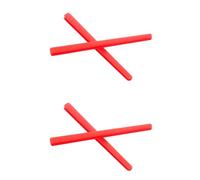 NicelyFit Replacement Temple Ear Socks for Oakley Metal Plate OX5038 Carbon Plate OX5079 Eye Glass Frames, Red 2p, 63 mm