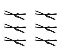NicelyFit Replacement Temple Ear Socks for Oakley OX3122 OX3125 OX5089 OX5148 Glass Frames, Black - 6 Pairs, 66mm