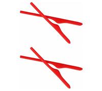 NicelyFit Replacement Temple Ear Socks for Oakley OX3122 OX3125 OX5089 OX5148 Glass Frames, Red - 2 Pairs, 66mm
