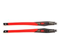 NicelyFit Replacement Temples Arms Legs for Crosslink OX8027 Pewter Prescription Glass Frame 140mm, Red, 140mm