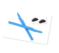 NicelyFit Set of Replacement Temple Arm Socks and Nose Pads for Oakley Crosslink Glass Frames OX8118 OX8027 OX8029 OX8030 OX8031 OX8033 OX3149 OX3128 OX3150 (Blue)