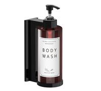 NICEME Soap Dispenser, Wall Mounted Shampoo Bottle, Hand Soap Dispenser, 300ml with Label for Bathroom, Kitchen or Hotel