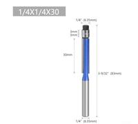 Niceminiwall 1/4 Inch Shank Flush Trim Router Bit with Ball Bearing Guide for Wood Template Pattern Milling Cutter in Laminates Plywood Hardwood Softwood(6.35x6.35)