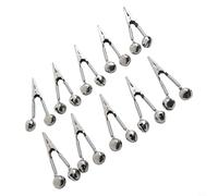 Niceminiwall 10-Pack Fishing Bite Alarms with Rod Clamp & Tip Clip - Adjustable ABS and Metal Fish Strike Bells for Carp and Coarse Fishing - Green/Silver