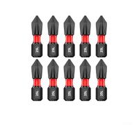 Niceminiwall 10 Pack PH2 Magnetic Anti-Slip Screwdriver Bit Set, 25-150mm Alloy Steel Drill Bits for Home and Automotive Repair(25mm)