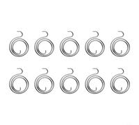 Niceminiwall 10 Pack Replacement Door Handle Lever Latch Springs, 1.2mm Thick Internal Coil, 28mm Diameter, Matt Black, Lower Hook Flat Spring Design, Fit for