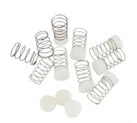 Niceminiwall 10 Sets Foot Protector Rubber Seal Pads for Type 65 Air Compressor, White with Brass Tone, 30 x 15mm