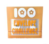 Niceminiwall 100 Envelope Challenge Savings Binder with 100 Labeled Slots, Waterproof Transparent PVC Cash Envelope System for for Budget Planning and Money Saving, Organised(Yellow)