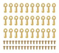 Niceminiwall 100 Pcs Picture Frame Backing Clips with Screws, Iron Turn Button Fasteners for Hanging Photos, Pictures, Posters and Artwork, Gold Silver Black(gold)