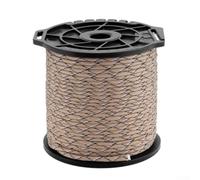 Niceminiwall 100m Camping Tent Rope 4mm Nylon Windproof Guy Line with Reflective Yarn for Outdoor Hiking, Canopy Securing, Clothesline Use and Water Rescue, 9-Core(Desert)