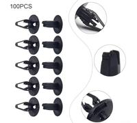 Niceminiwall 100pcs Bumper Push Pin Retainer Clips Black Nylon Car Fasteners Set, Usual Exterior Moulding Trim Panel Rivets Compatible with for,
