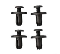 Niceminiwall 100pcs Car Bumper Rivet Fastener Clips 6mm Hole Black Plastic Push-Type Retainers Compatible with for Interior Trim Side Skirts and Splash Shield Panel in Cars Trucks