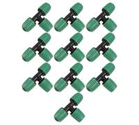 Niceminiwall 10pcs 16mm Drip Irrigation Fittings Three Way Tee Connectors Lock Barbed Plastic Hose Connectors for 1/2 Inch Irrigation Pipe 13mm ID 16mm OD Leak-Joint(0)