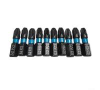 Niceminiwall 10PCs 25mm Alloy Steel Magnetic Screwdriver Bit Set for PZ1/PZ2/PZ3 Hex Shank Drill Screwdrivers, Compatible with Most Power Tools for Professional(PZ3)