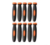 Niceminiwall 10Pcs Rubber File Handles with 3mm Hole Diameter for Small Files, Premium Rubber Material Tools Supplies for Home Garden and Workshop Equipment, Black and