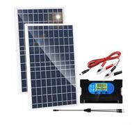 Niceminiwall 10W Dual-Chip Solar Charger Set for Fast Mobile & EV Charging, Monocrystalline Panel with USB 2.0/3.0 & Type-C Output, 12V/24V System, Compatible with Outdoor(D-10A)