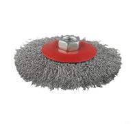 Niceminiwall 115mm Wire Bevel Brush Wheel for M14 Thread Angle Grinder, Crimped Metal Wire Rotary Attachment for Rust Removal, Paint Stripping, Deburring and Preparation on(0)