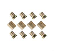 Niceminiwall 12 Pieces Brake Line Fittings Set, Includes 4 Unions and 8 Nuts, 3/8-24 Threads for 3/16 Inch Tube, Brass Construction for Rust Resistance, Inverted Flare