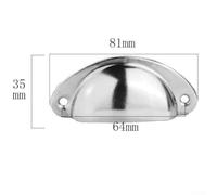 Niceminiwall 12Pcs Cup Pull Shell Handles Half Moon Design for for Kitchen Cupboard Cabinet Door Drawer Wardrobe, Vintage Retro Style Iron Furniture Pull Knobs with Screws,(Chrome)