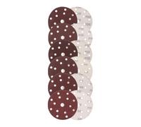 Niceminiwall 150mm 6 Inch Sanding Discs with Hook and Loop Backing - 60pcs Assorted Grits Aluminum Oxide Sandpaper for Woodworking, Metal, Plastic and Power Tools Angle