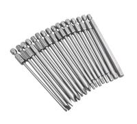 Niceminiwall 16-Piece Magnetic Screwdriver Bits Set with Slotted, Cross, for Torx and Hex Heads for 1/4 Inch Hex Shank Tools - 100mm Length Alloy Steel Construction