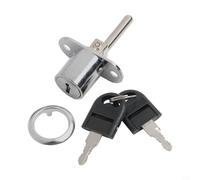 Niceminiwall 19mm Zinc Alloy Drawer Lock for for Desk, Cabinet, Locker, Showcase and Mailbox, Keyed Different Cylinder Lock with 180° Rotation, Black and White Finish for for Home,(White)
