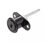 Niceminiwall 19mm Zinc Alloy Drawer Lock for for Desk, Cabinet, Locker, Showcase and Mailbox, Keyed Different Cylinder Lock with 180° Rotation, Black and White Finish for for Home,(Black)
