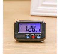 Niceminiwall 2.7" LCD Digital Alarm Clock with Date and Night Light, Stop Snooze Function, Compact Desk Clock with Backlight for Home, Kitchen, Office (Color(Black)