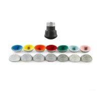 Niceminiwall 2-Inch Curved Grinding Disc Resin Polishing Pad Set Material Removal Bowl Shape Fits Standard Grinders 8 Pieces Optional Grits 10mm 14mm Aperture For Stone Concrete Carving Home(10mm)
